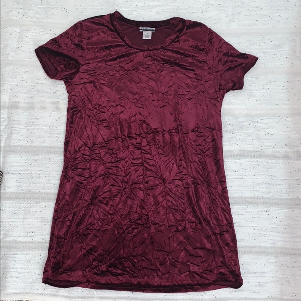 Velvet t shirt dress